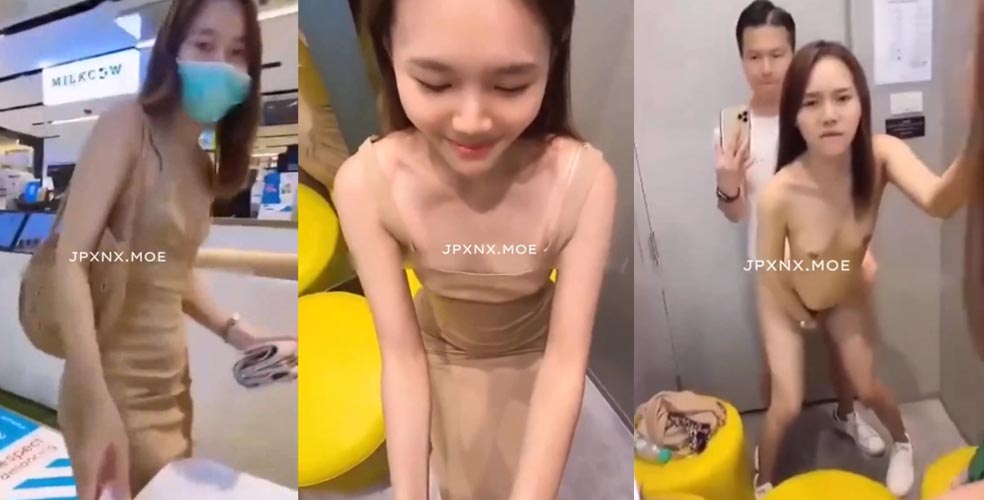 Clip cặp đôi đang đi siêu thị nứng quá rủ nhau vào toilet đụ nhau luôn