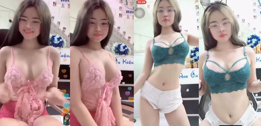 Clip iDol Bigo live Thùy Vân khoe cặp vú căng tròn trắng nõn gợi cảm