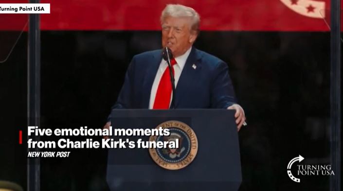 VIDEO Five emotional moments from Charlie Kirk's funeral