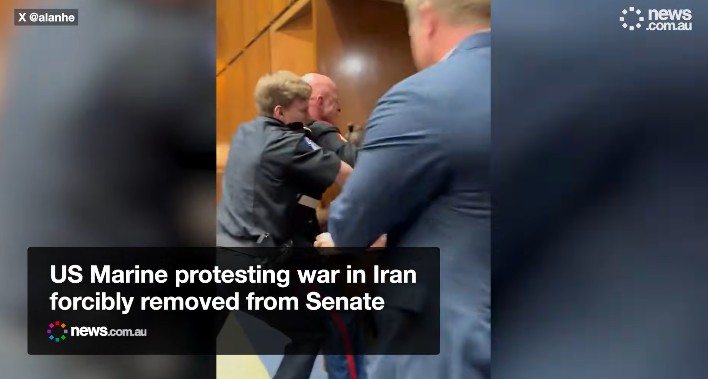Sen Tim Sheehy Helps Capitol Police Subdue Violent Protester at Senate Hearing