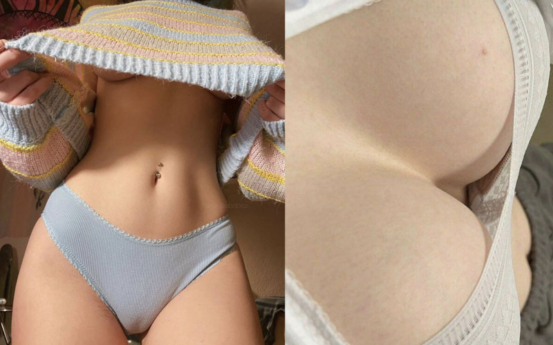 Girls Wearing Tight Panties Show Sexy Big Breasts And Chubby Pussy