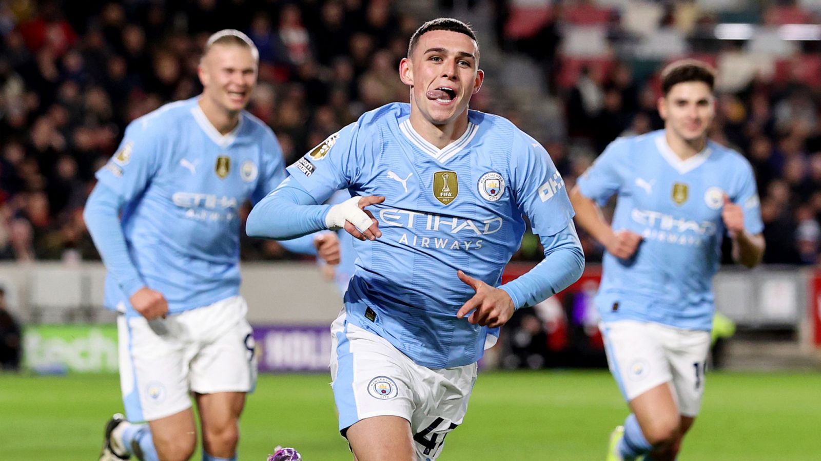 Brentford 1-3 Man City (Premier League) 2024.02.05 Phil Foden Hat-trick