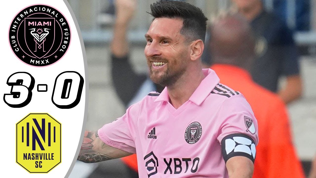 Messi Goal Inter Miami vs Nashville 3-0 - All Goals & Highlights - 2023