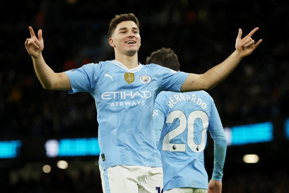 Man City 2:0 Sheffield (Premier League) 2023.12.30 Rodri and Alvarez