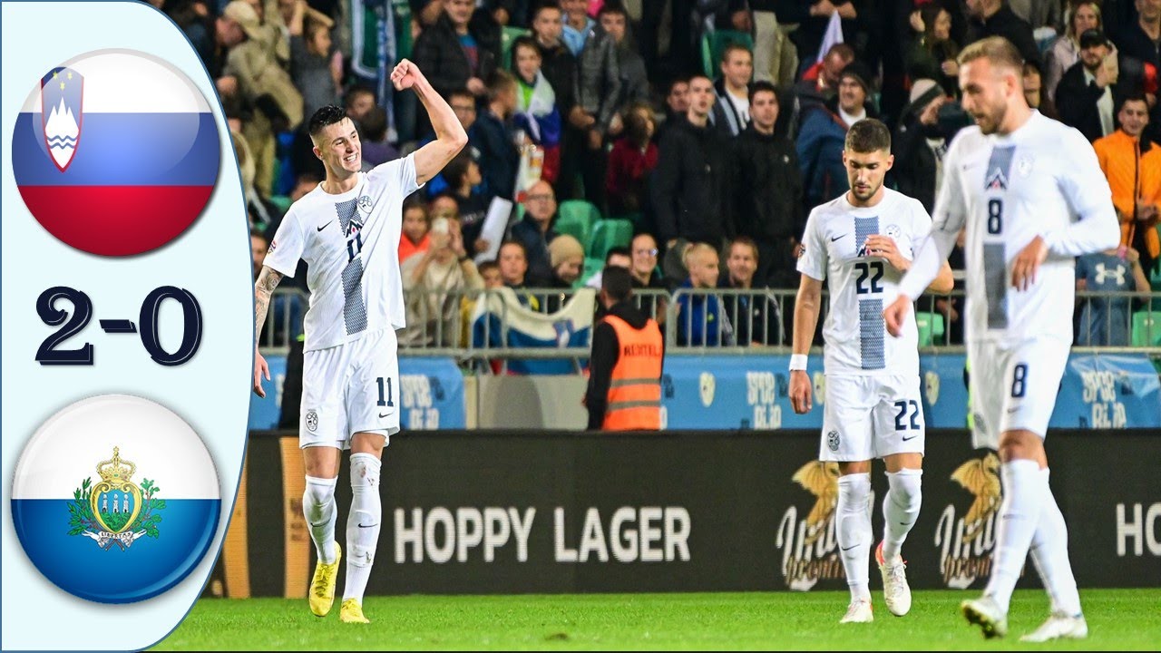 Slovenia 2-0 San Marino (Euro 2024) 2023.03.26 Full Goals Highlights